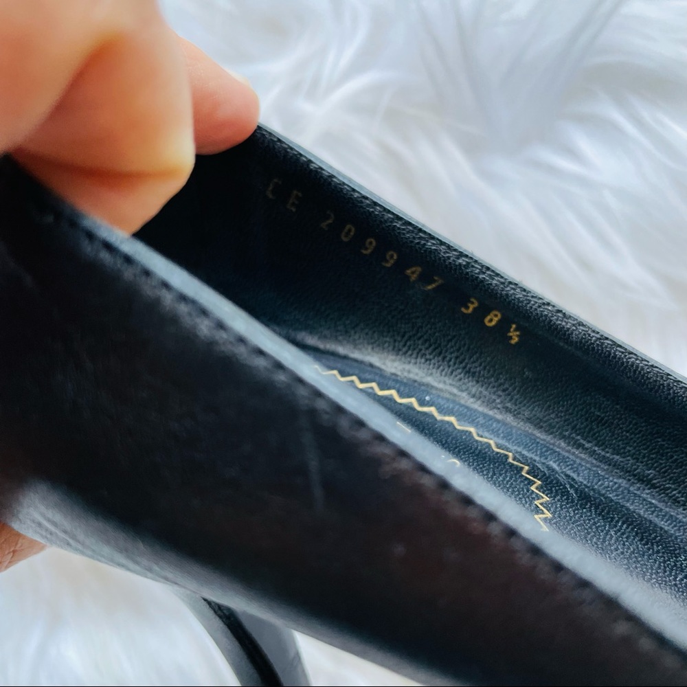 Yves Saint Laurent Tribtoo Black Leather Platform Heels - Picture 11 of 14